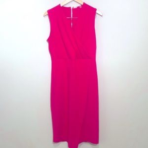 Tahari Pink Mock Wrap Dress